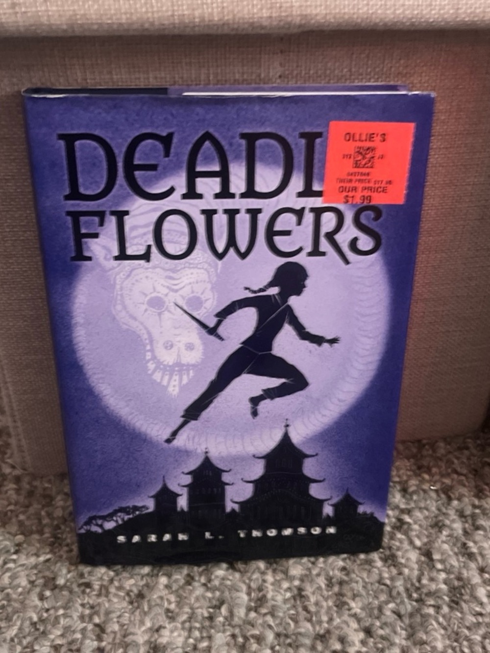 "Deadly Flowers" Decorative Book Accent in Purple